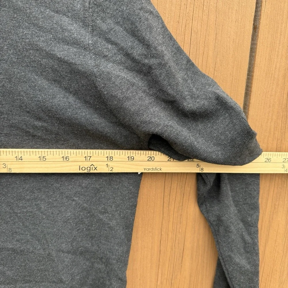 Chico's Sweater Women Size 3 Large Ecovero Gray Side Button Turtleneck‎ Pullover